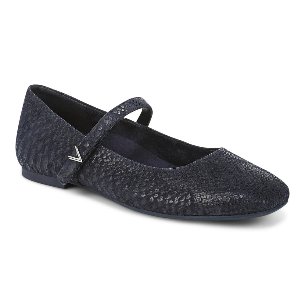 Vionic Alameda Mary Jane Flat In Blue