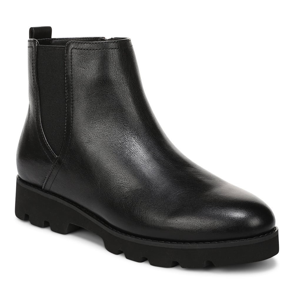 Vionic Cami Ankle Boot In Black Leather
