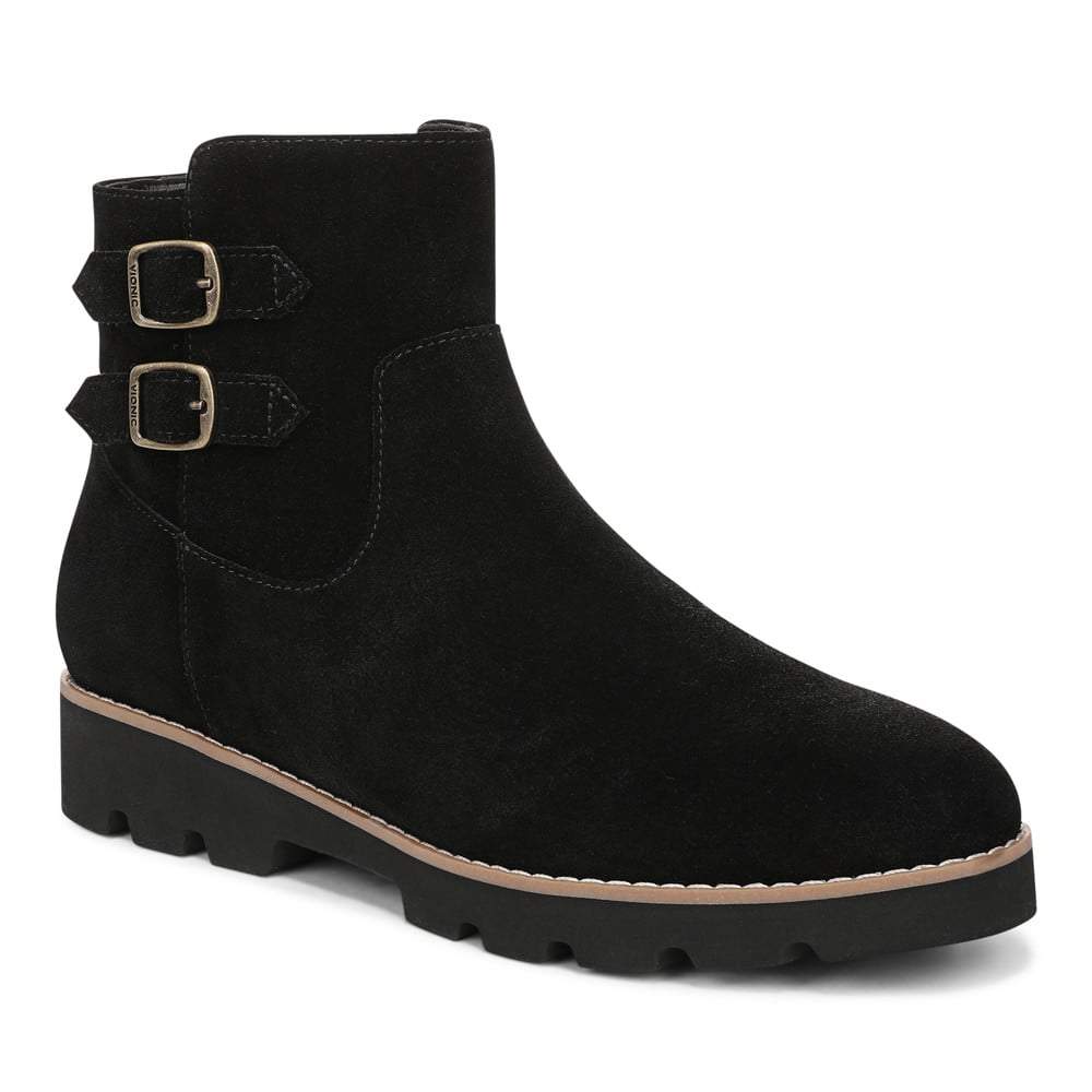 Vionic Women's Black Carissa Boot With Arch Support In