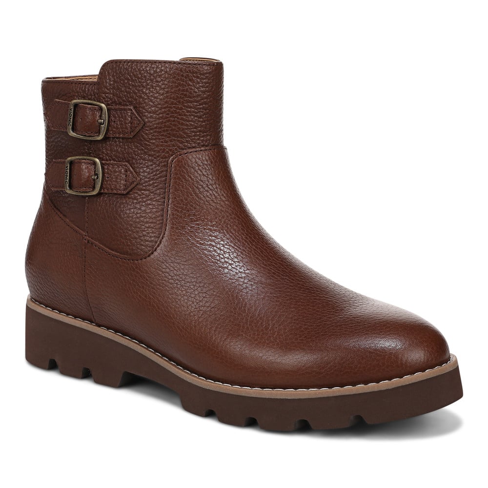 Vionic Women's Coffee Carissa Boot With Arch Support In