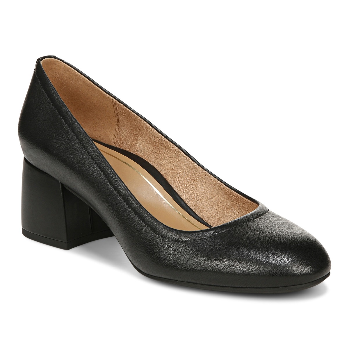 Vionic Women's Black Carmel Heel With Arch Support In