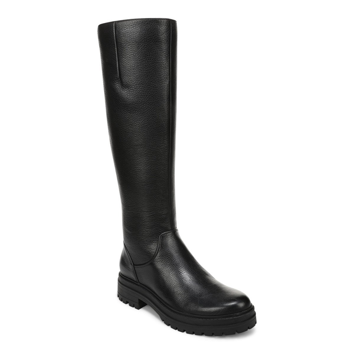 Vionic Vionic Gretchen Tall Boot with Arch Support in Black Tumbled Leather
