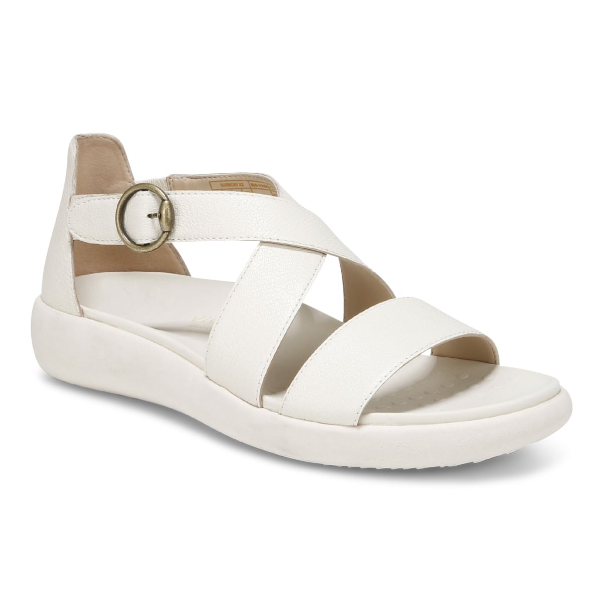Vionic Women's Cream Harmony Rx Recovery Sandal With Arch Support In