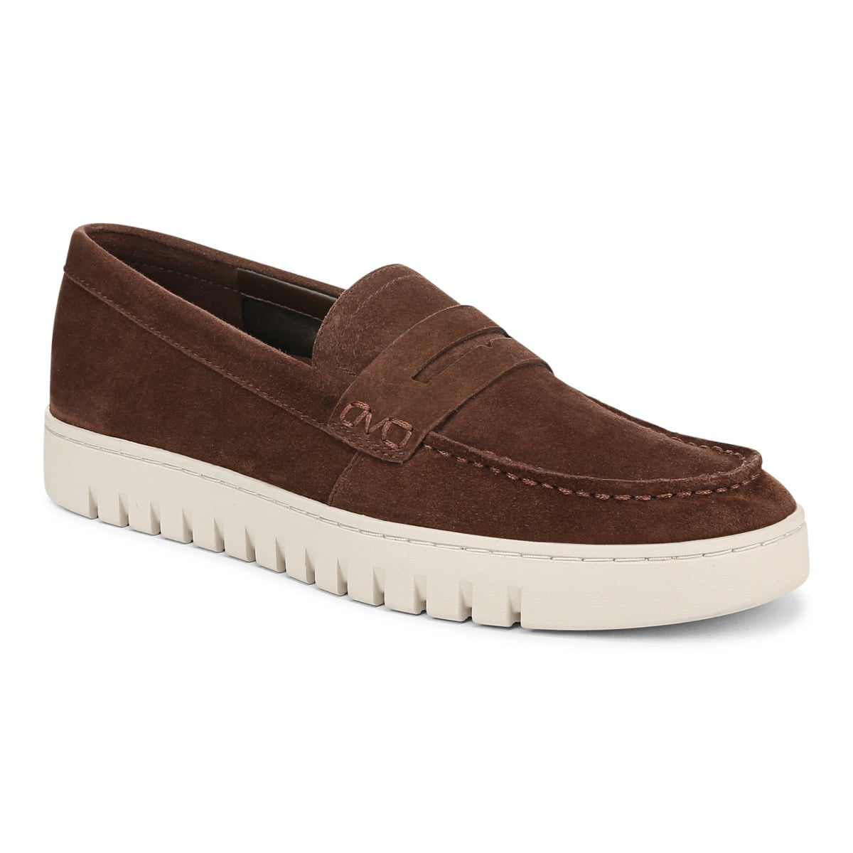 Vionic Men's Coffee Suede Uptown Loafer With Arch Support In