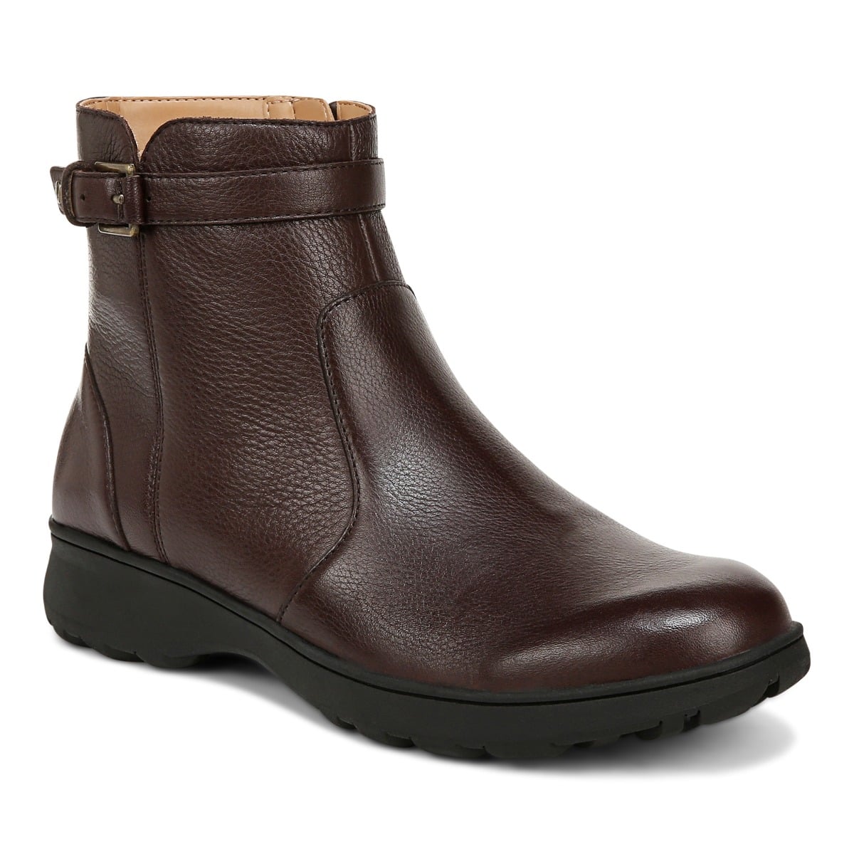 Vionic Women's Chocolate Ganache Redding Ankle Boot With Arch Support In