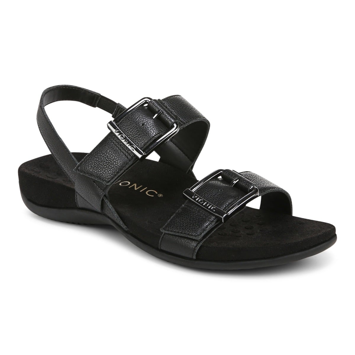 Vionic Women's Black Reese Sandal With Arch Support In