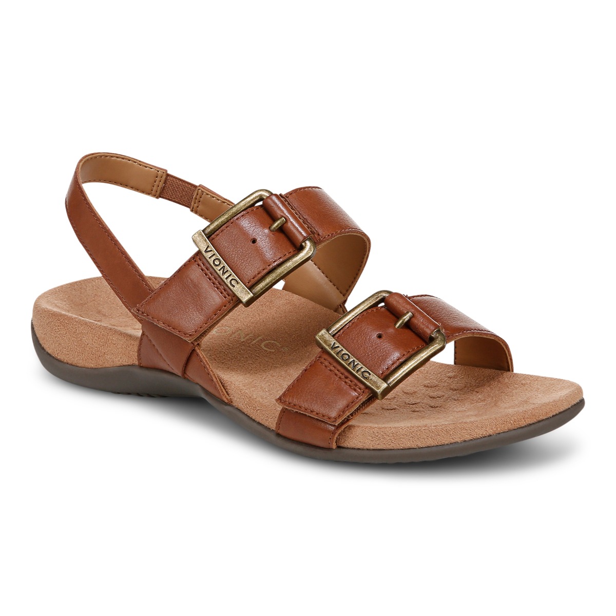 Vionic Women's Tan Reese Sandal With Arch Support In
