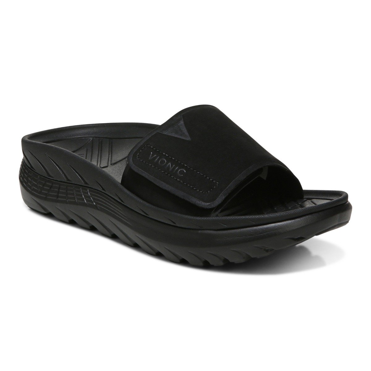 Vionic Rejuvenate All Gender Recovery Sandal In Black