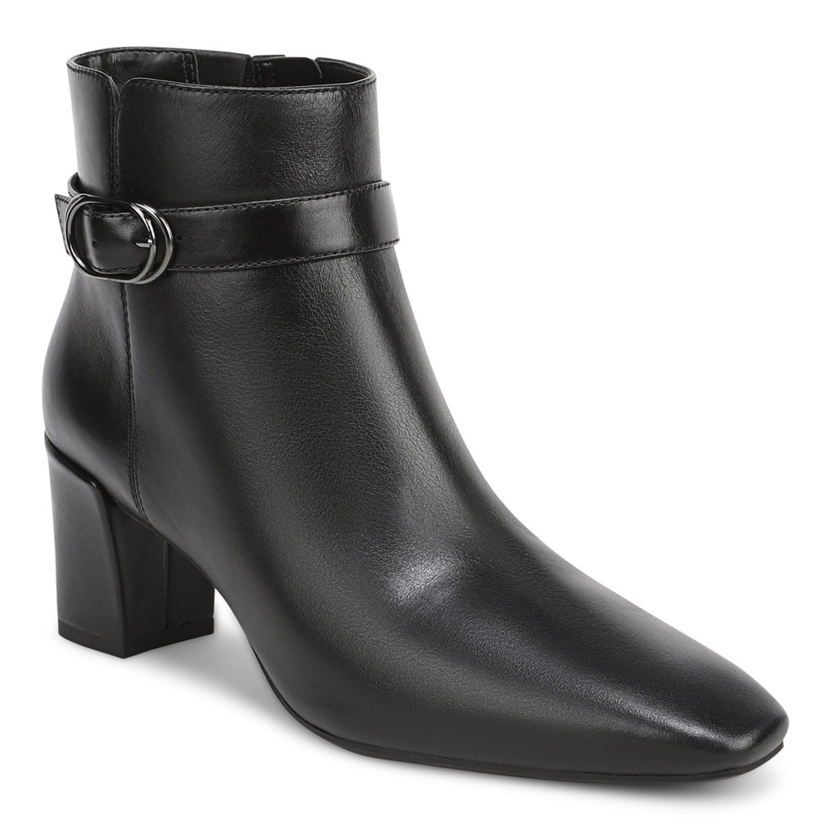 Vionic Vionic Saskia Ankle Boot with Arch Support in Black Leather