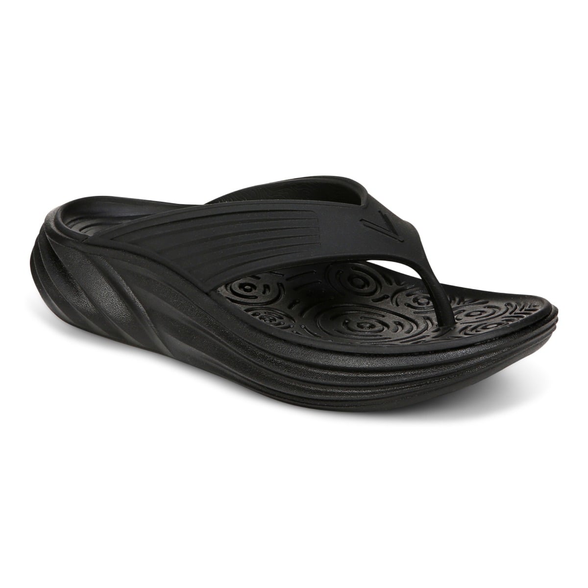 Vionic Unisex Black Tide Rx Recovery Sandal With Arch Support In