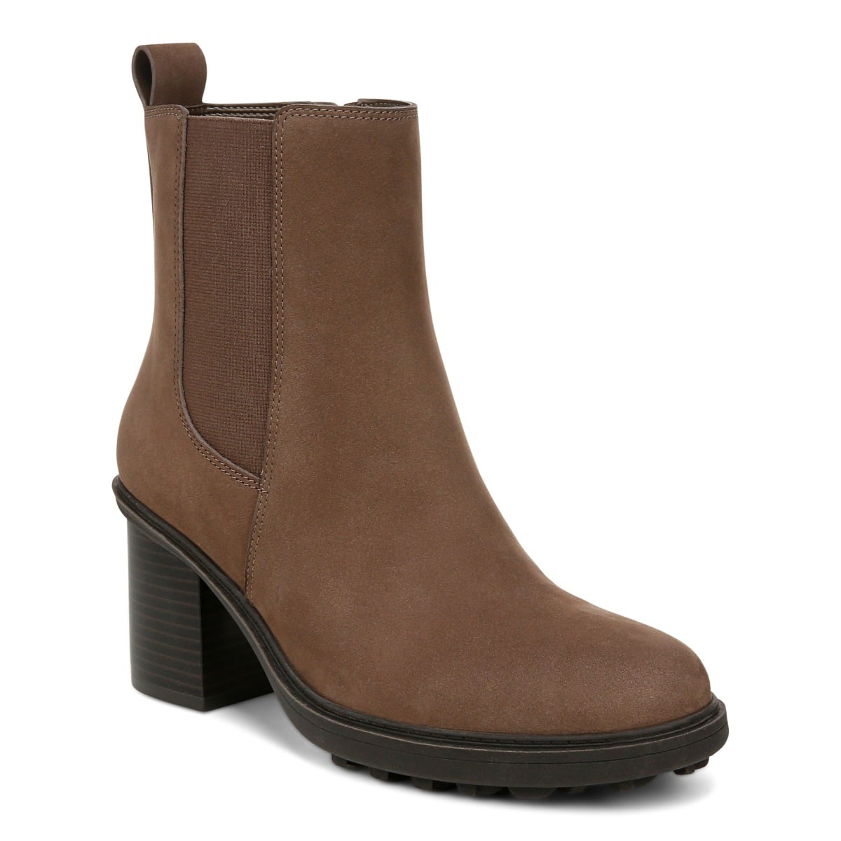 Vionic Women's Driftwood Truckee Heeled Ankle Boot With Arch Support In