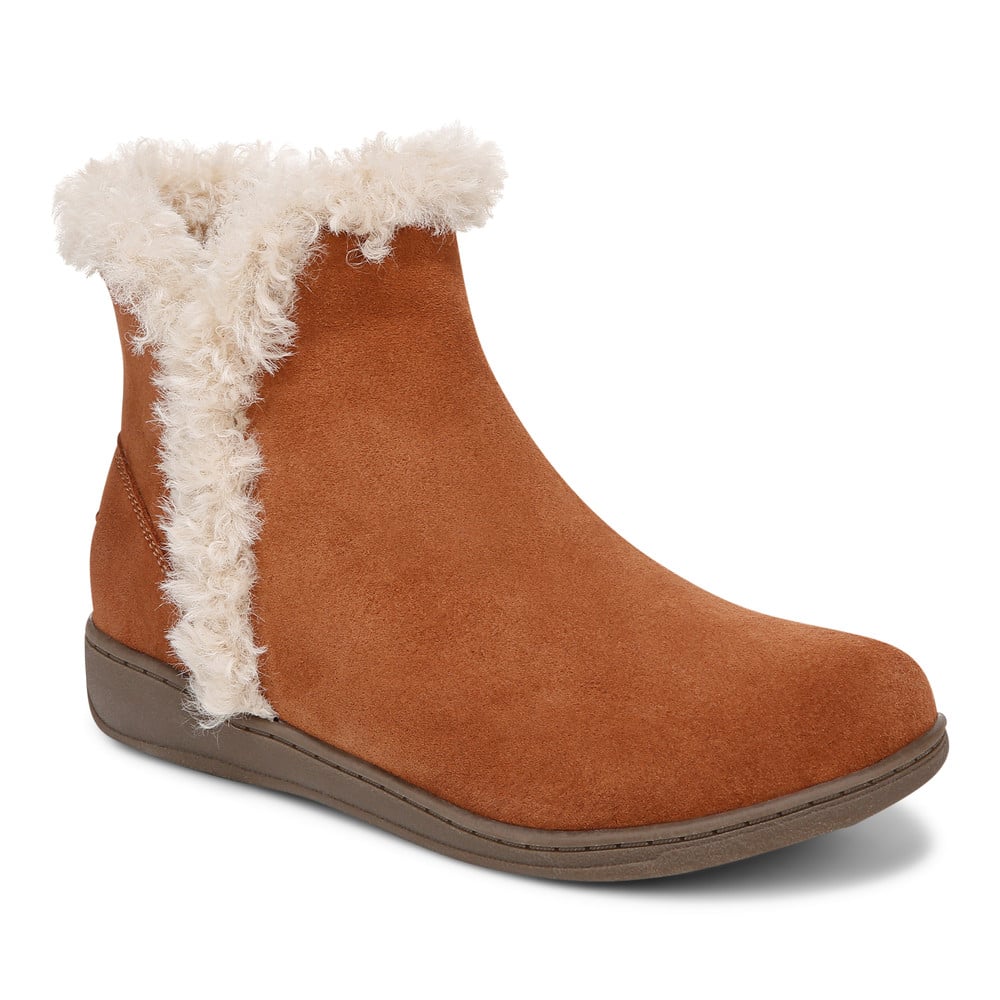 Vionic Women's Tan Unwind Boot With Arch Support In