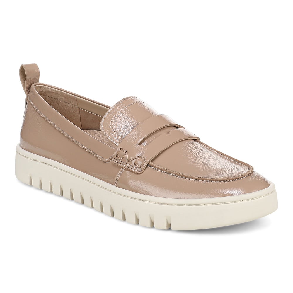 Vionic Women's Desert Sand Leather Uptown Loafer With Arch Support In