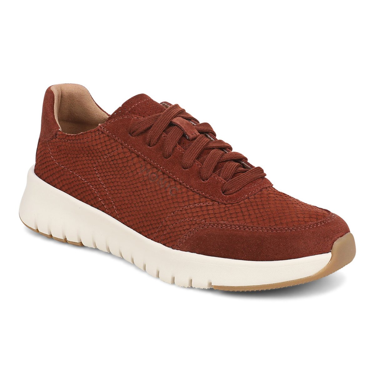 Vionic Vionic Uptown Sneaker with Arch Support in Baked Clay Snake Print Leather
