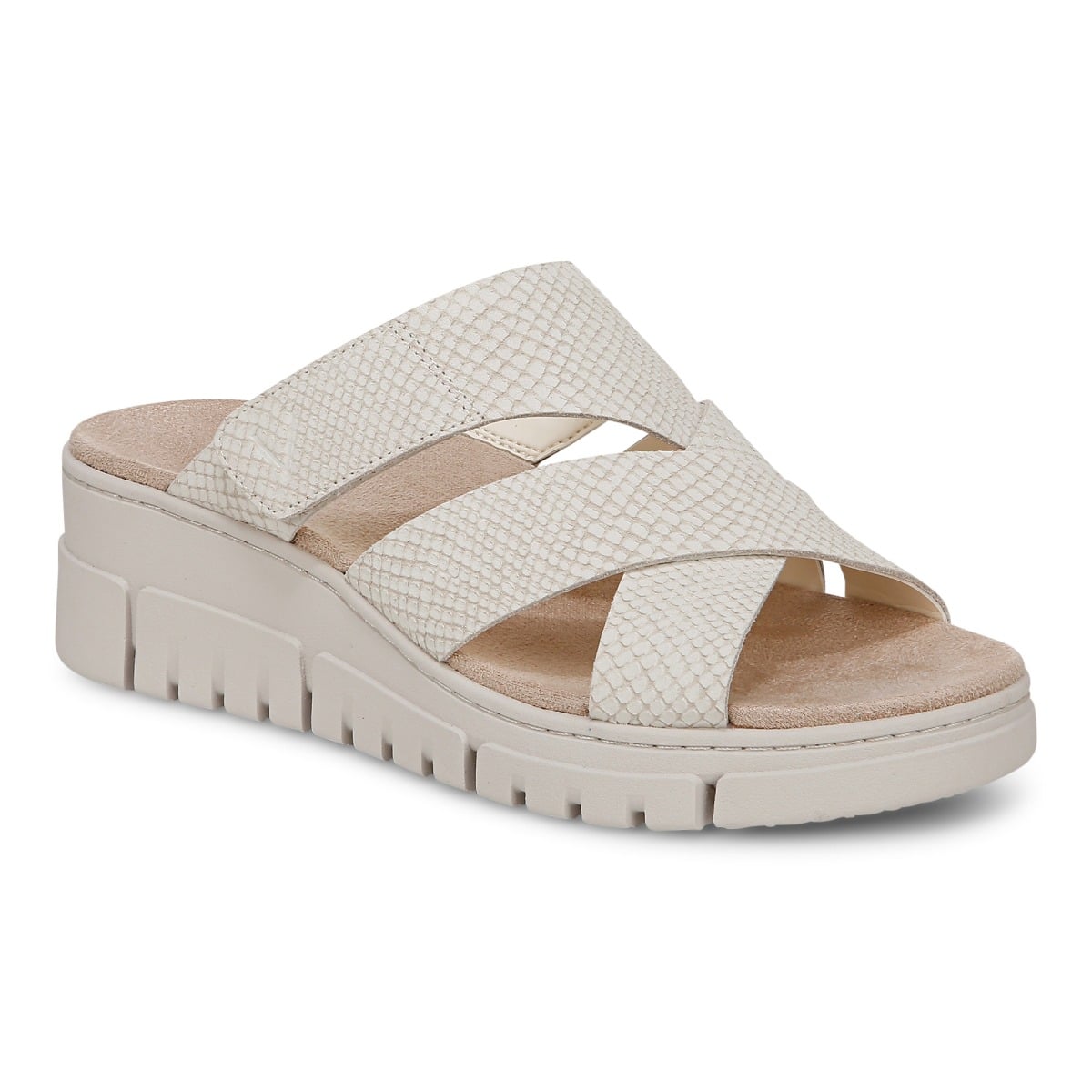 Vionic Women's Ivory Uptown Sunset Wedge Sandal With Arch Support In