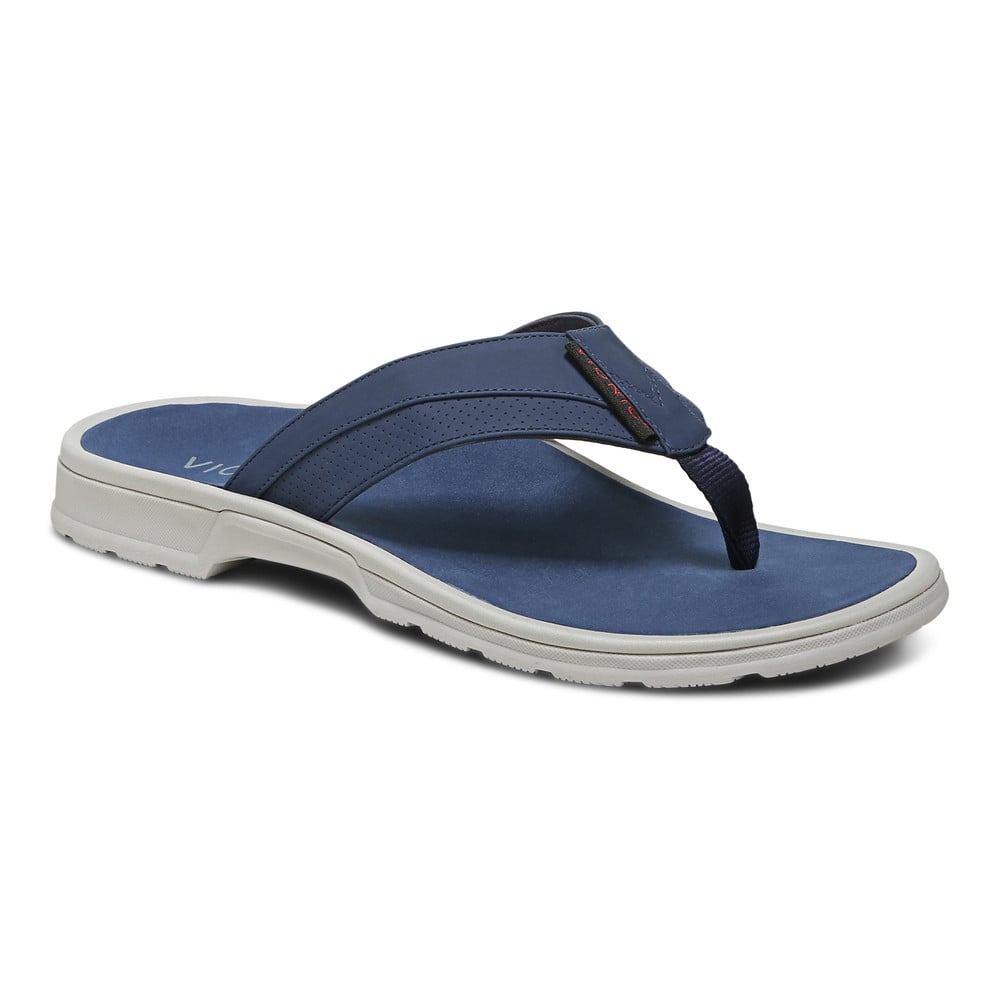 Vionic Wyatt Toe Post Sandal with Arch Support in Navy Vionic Wyatt Toe Post Sandal with Arch Support in Navy