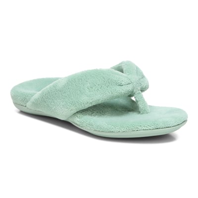 Vionic Lydia Slipper with Arch Support in Frosty Spruce