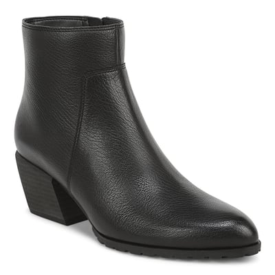 Vionic Bianca Short Boot with Arch Support in Black Leather