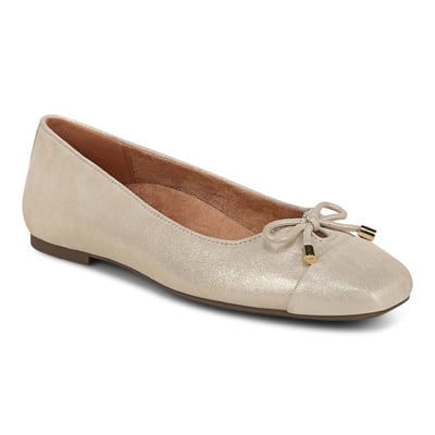 Vionic Klara Ballet Flat with Arch Support in Gold