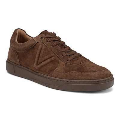 Vionic Lucas Court Lace Up Trainer with Arch Support in Dark Brown