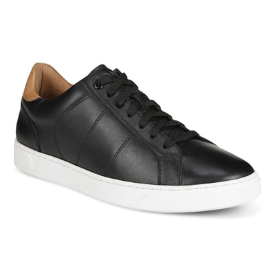 Vionic Lucas II Lace Up Trainer with Arch Support in Black/Tan
