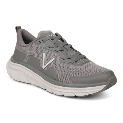 Vionic Walk Max Lace Up Trainer with Arch Support in Charcoal
