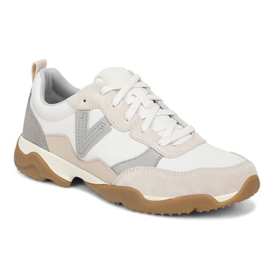 Vionic Walk Glide Trainer with Arch Support in Ivory Multi