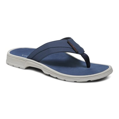 Vionic Wyatt Toe Post Sandal with Arch Support in Navy
