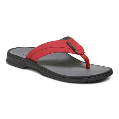 Vionic Wyatt Toe Post Sandal with Arch Support in Red