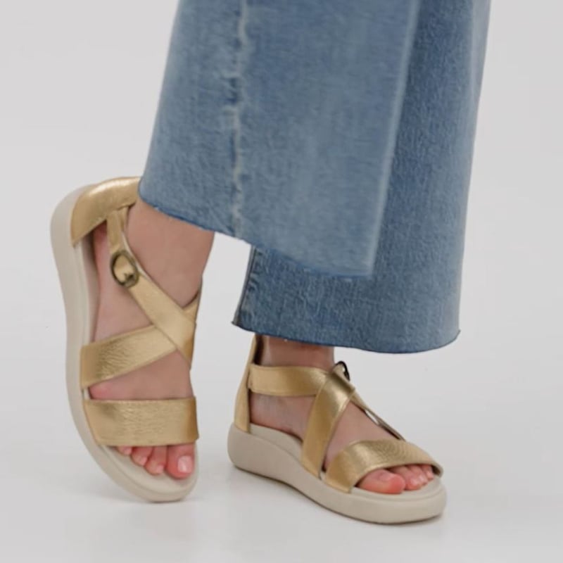 Vionic Vionic Harmony RX Recovery Sandal with Arch Support in Gold