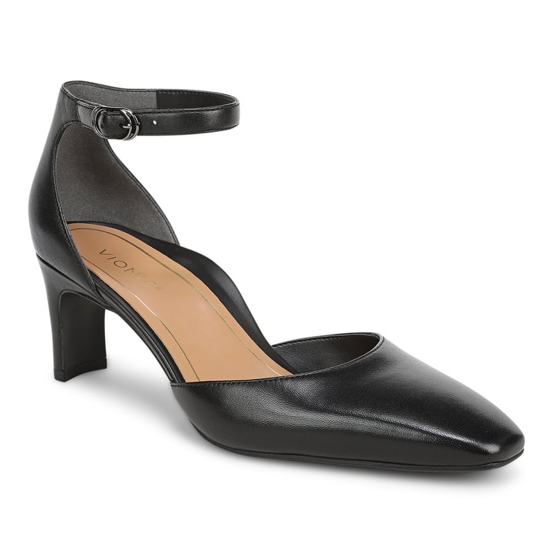 Vionic Vionic Scarlett Dress Heel with Arch Support in Black Leather
